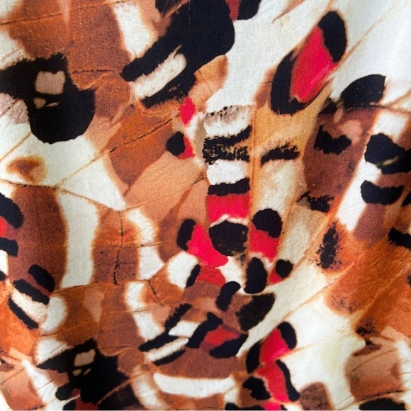 CLEARANCE CLASSIQUES ENTIER SILK ANIMAL PRINT FAUX WRAP TANK BLOUSE SIZE XL EUC - Picture 5 of 7